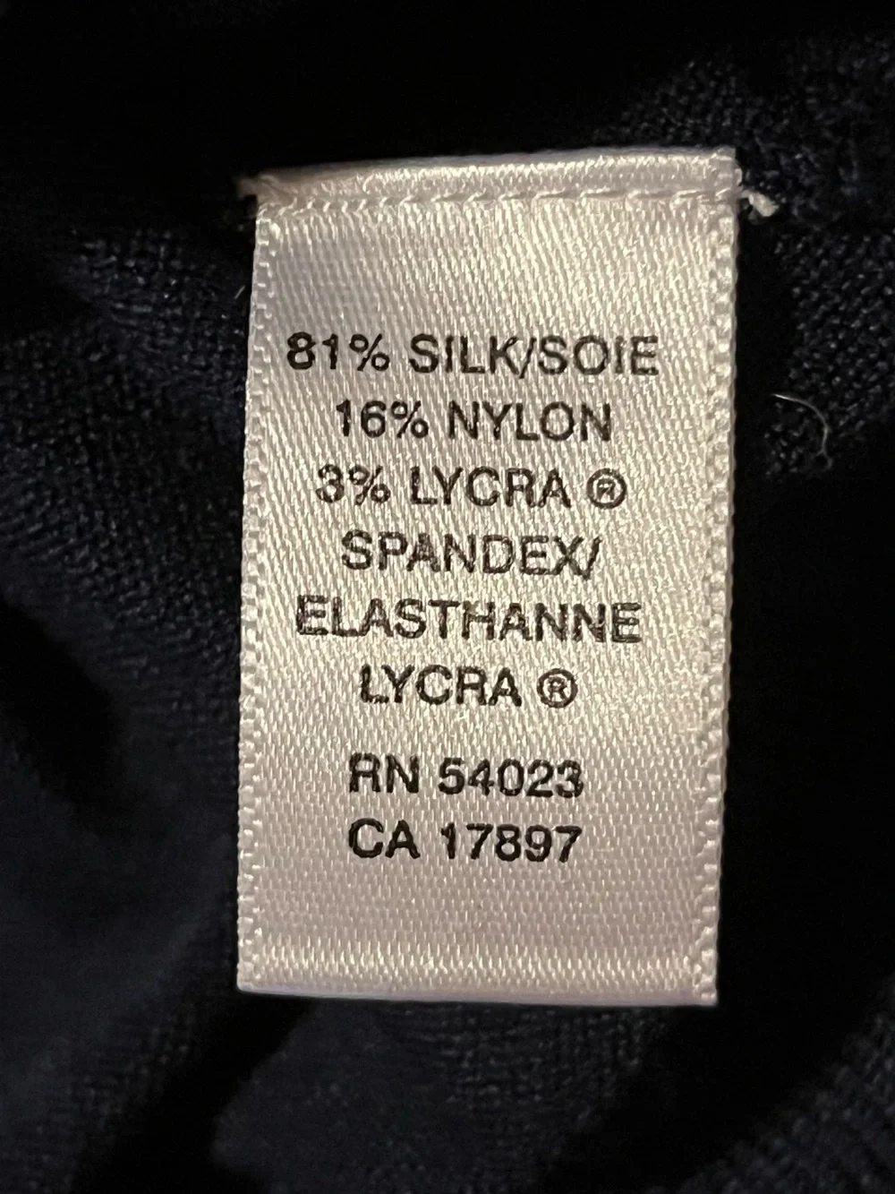 Silk Zip Hoodie, Banana Republic,Navy & Ivory XL NWOT